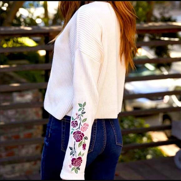 Pacsun LA Hearst Embroidered Ribbed Pullover Sweater - Picture 4 of 4